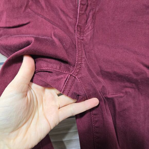CP Jeans Dark Cherry Red Mid Rise Stretch Colored Denim Skinny Jeans Size 5 - Picture 2 of 10